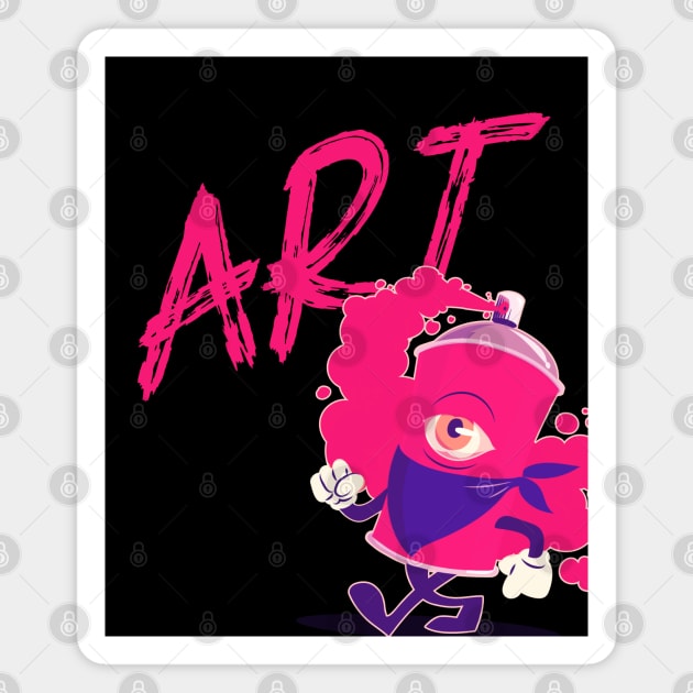 ART: CAN't live without it pink and black graffiti Magnet by TeachUrb